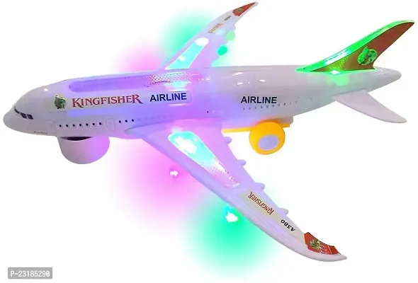 Battery Operated Aeroplane Toy for Kids with Light and Sound-thumb0