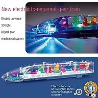 Transparent Toy Train for Toddlers See Through Musical Train Mechanical Toy-thumb2