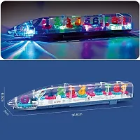 Transparent Toy Train for Toddlers See Through Musical Train Mechanical Toy-thumb1