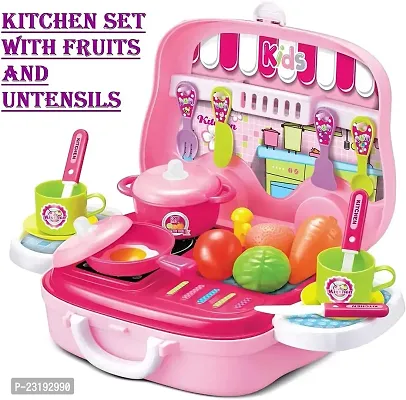 Portable Cooking Kitchen Play Set Pretend Play Food Party Role Toy-thumb4