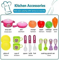 Portable Cooking Kitchen Play Set Pretend Play Food Party Role Toy-thumb1