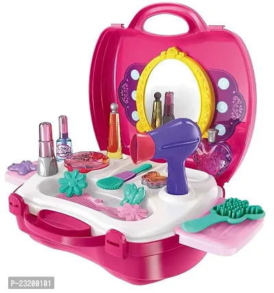 Plastic Pretend Play Beauty Salon Makeup Kit and Cosmetic Toy