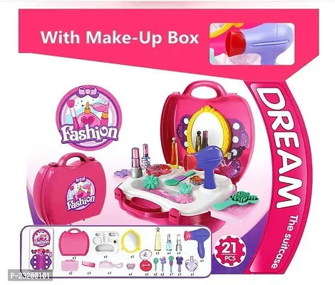 Plastic Pretend Play Beauty Salon Makeup Kit and Cosmetic Toy-thumb2