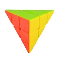 Pyramid Cube 3x3 Super Speed Sticker-Less Triangle Puzzle Cube-thumb1