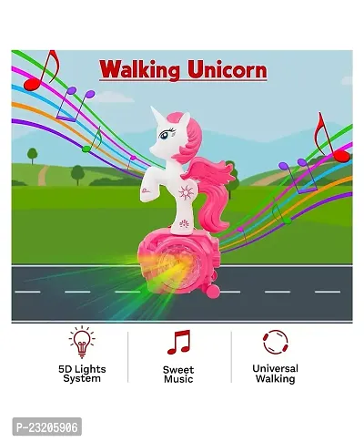 Musical Dancing Toys For Kids 360 Degree Rotating Bump N Go Action Unicorn LightSound Moving Crawling Toys For Kids-thumb2