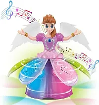 Dancing Miracle Princess Toy Doll with Wings Interactive Revolving Cute Doll Colorful LED Lights and Music for Girls-thumb2