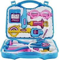 Combo of Carry Along Toy for Kids Girl Kids Sky Blue Doctor Set +Pink Beauty Set-thumb2