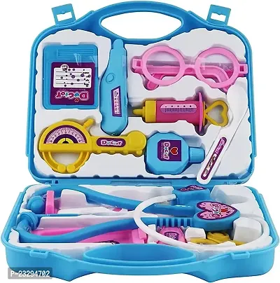 Combo of Carry Along Toy for Kids Girl Kids Sky Blue Doctor Set +Pink Beauty Set-thumb3