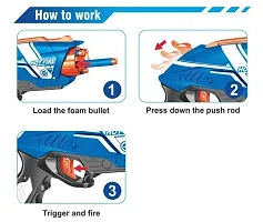 Blaze Storm Soft Bullet Gun with 10 Foam Bullets  10 Suction Dart Bullets for Kids-thumb4