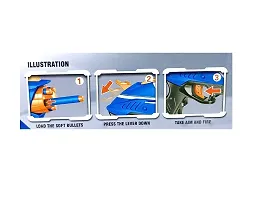 Blaze Storm Soft Bullet Gun with 10 Foam Bullets  10 Suction Dart Bullets for Kids-thumb1