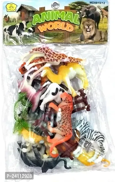 Wildlife Animal Toy Set Realistic Animal Figures for Kids (Animal 12 Pcs)-thumb4