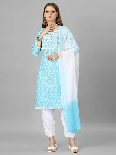 Rayon Kurta bottom and duppat sets