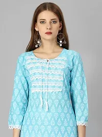 Rayon Printed Kurta Set With Dupatta Sky Blue-thumb3