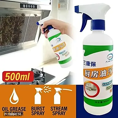 MRA Kitchen Cleaner Spray Oil  Grease Stain Remover Stove  Chimney Cleaner Spray Non-Flammable Nontoxic Magic Degreaser Spray for Kitchen Cleaning Spray for Grill  Exhaust Fan (500ml)-thumb0