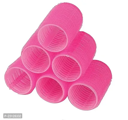 Trulex Hair Roller Set Medium 6 Hair Curler Hair Curler  (Pink )