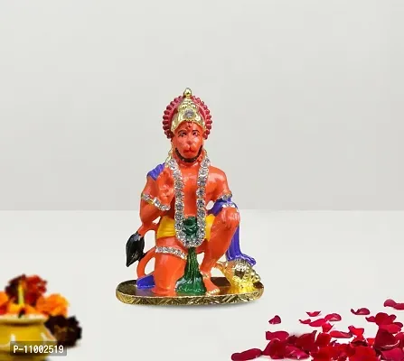 Xudo Metal Hanuman Idol, 3 x 3, Orange