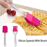 Xudo Silicone Spatula and Pastry Brush Set Special for Cake Mixer, Cooking, Baking, Glazing-thumb2