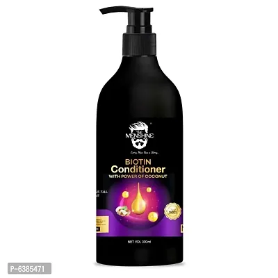 The MenShine Biotin Conditioner With Power Of Coconut | Hair Growth Conditioner Reduce Hair Fall | Keratin Conditioners For Dry And Frizzy Hair | Hair Conditioner For Men - 300 Ml