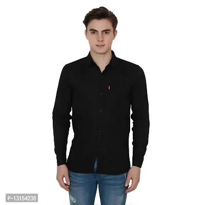 Black Shirt qq Formal Shirts For Men-thumb0