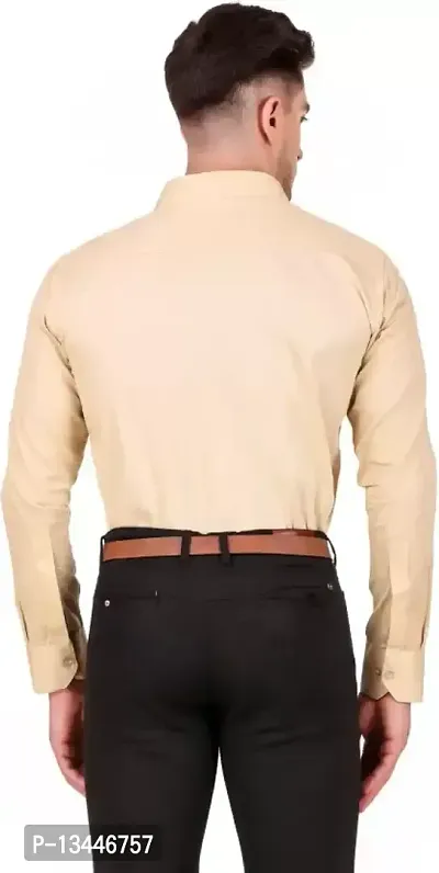 Cream Shirt  Formal Shirts For Men-thumb2
