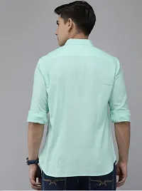 Olive shirt oxo Formal Shirts For Men-thumb1