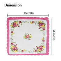 LADIES  GIRLS COTTON HANKY WITH BEAUTIFULL FLOWER PRINT PACK OF 12 Pieces-thumb1
