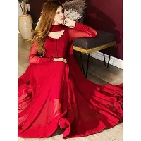 Women Stylish Georgette Solid Gown-thumb1