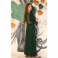 Indo-western Green  Georgette Gown For Women-thumb1