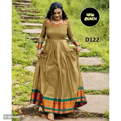 Trendy Women Taffeta Silk Ethnic Gown