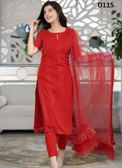 Trendy Women Rayon Ethnic Gown with Dupatta