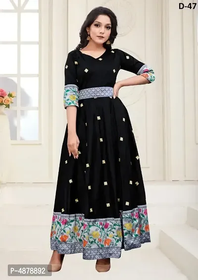 Women Stylish Embroidered Anarkali Gown-thumb0