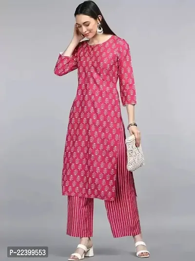 Stylish Women Rayon Kurta with Bottom Set Pack of 1-thumb0