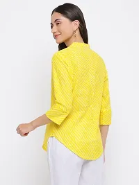 Indian Knots-Women Yellow Cotton Printed Tunic_1202KB685Y S-thumb2