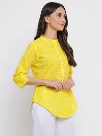 Indian Knots-Women Yellow Cotton Printed Tunic_1202KB685Y L-thumb1