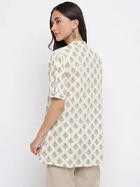 Indian Knots Off White  Yellow Cotton Printed Tunic_10-01-STOP405 L-thumb3