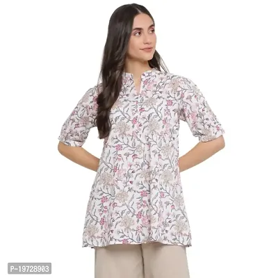 Indian Knots White and Pink Printed Tunic_10-01-STOP205 M-thumb0