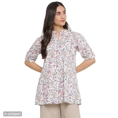 Indian Knots White and Pink Printed Tunic_10-01-STOP205 2XL-thumb0