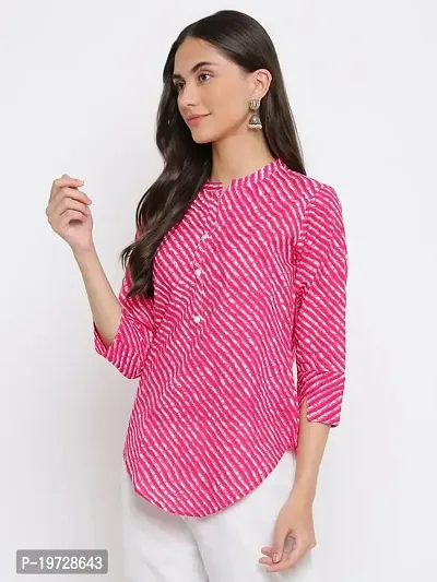 INDIAN KNOTS-Women Cotton Pink Printed Tunic_1202KB685p-thumb2