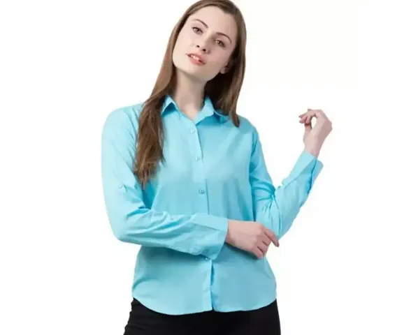 Stylish Rayon Solid Shirt For Women