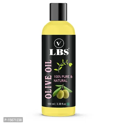 LBS Virgin Olive Oil for Beautiful Skin, Hair, Face  Body Oil (100 ml) Olive Oils,Hair Growth ,Hair Fall Oil,Hair Dandruff,Body Massage Oil,Skin-thumb0