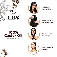 LBS 100% Pure  Natural Almond Oil  Castor Oil (Cold Pressed) for Skin and Hair Hair Oil- Remove pimples, acne and cure any fungal infection from skin -Hair Growth Oil,Hair Fall Oil-thumb1