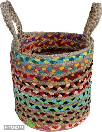 Classic 20 L Multicolor Laundry Basket Jute-thumb0