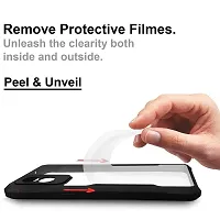 Imperium Samsung Galaxy F12 Shockproof Bumper Crystal Clear Back Cover | 360 Degree Protection TPU+PC | Camera Protection | Acrylic Transparent Back Cover for Samsung Galaxy F12- Black.-thumb3