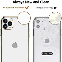 Imperium Chrome Plated Transparent Silicone Back Cover for Apple iPhone 11 Pro Max (White).-thumb3