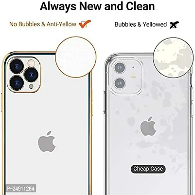 Imperium Chrome Plated Transparent Silicone Back Cover for Apple iPhone 11 Pro Max (White).-thumb4