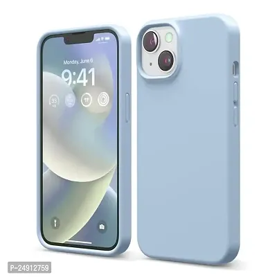 Imperium Silicone Back Case for Apple iPhone 13 |Liquid Silicone| Thin, Slim, Soft Rubber Gel Case | Raised Bezels for Extra Protection of Camera  Screen (Light Blue).-thumb0