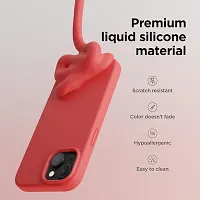 Imperium Silicone Back Case for Apple iPhone 15 Plus |Liquid Silicone| Thin, Slim, Soft Rubber Gel Case | Raised Bezels for Extra Protection of Camera  Screen (Red).-thumb1