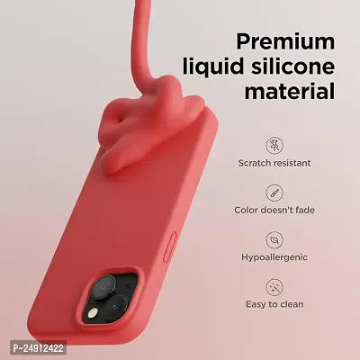 Imperium Silicone Back Case for Apple iPhone 15 Plus |Liquid Silicone| Thin, Slim, Soft Rubber Gel Case | Raised Bezels for Extra Protection of Camera  Screen (Red).-thumb2