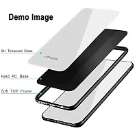 Imperium Toughened Glossy Hybrid Back Case for Realme C21Y (Tempered Glass Back Panel + TPU Frame) Compatible for Realme C21Y - White-thumb1