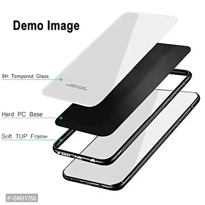 Imperium Toughened Glossy Hybrid Back Case for Realme C21Y (Tempered Glass Back Panel + TPU Frame) Compatible for Realme C21Y - White-thumb2